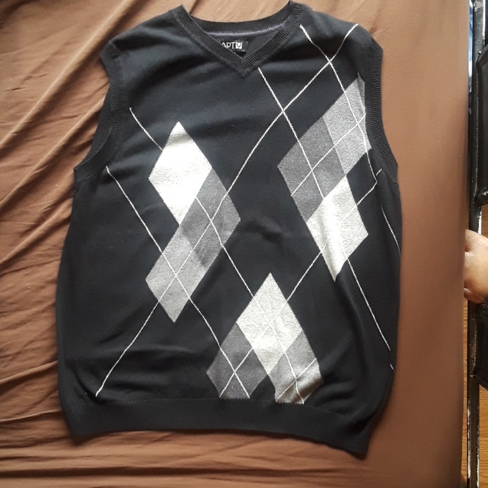 Black and Grey sweater vest